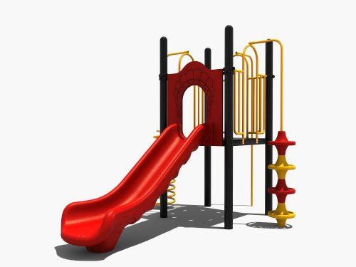 Combinatietoestel met glijbaan