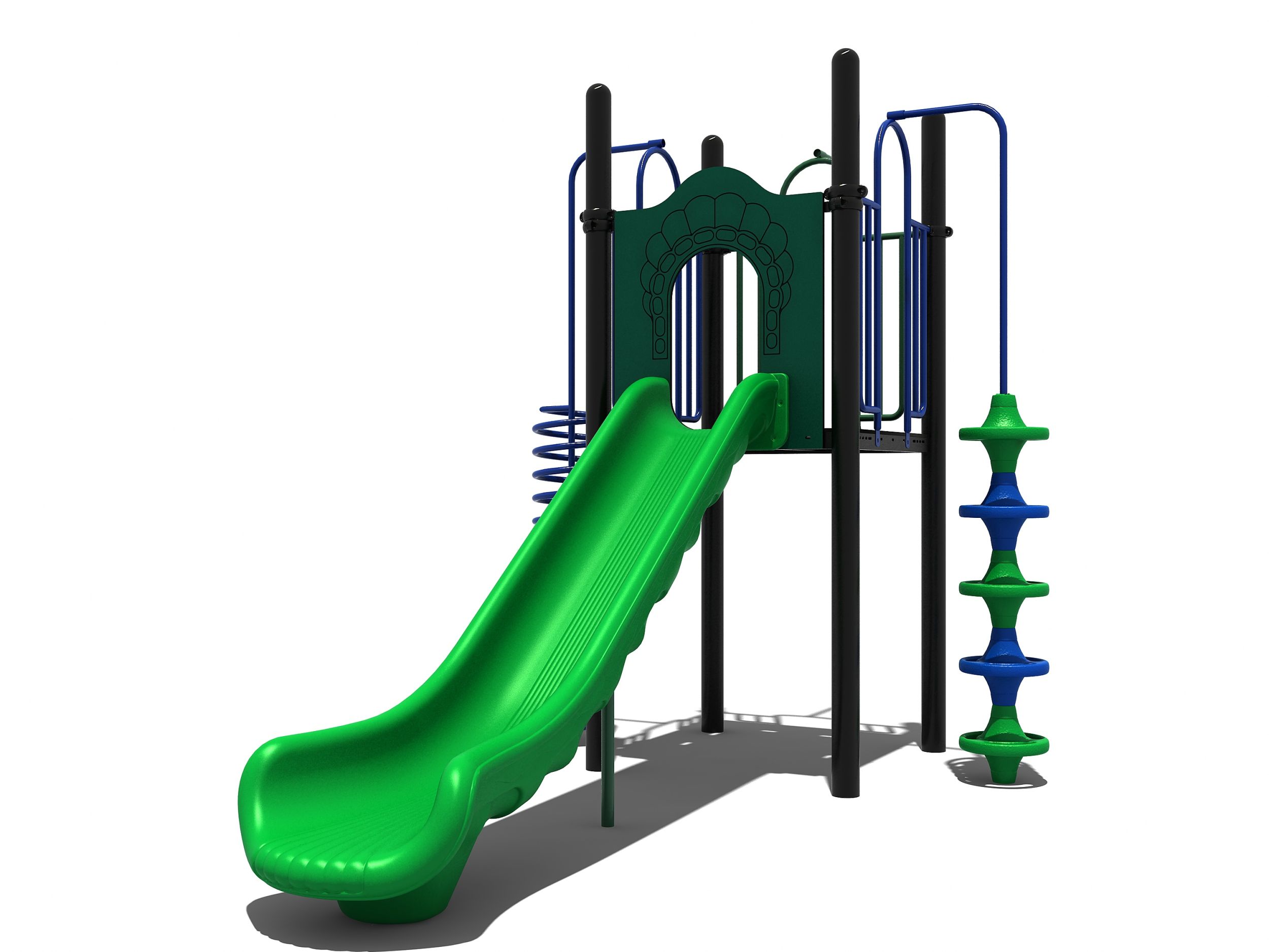 Combinatietoestel met glijbaan