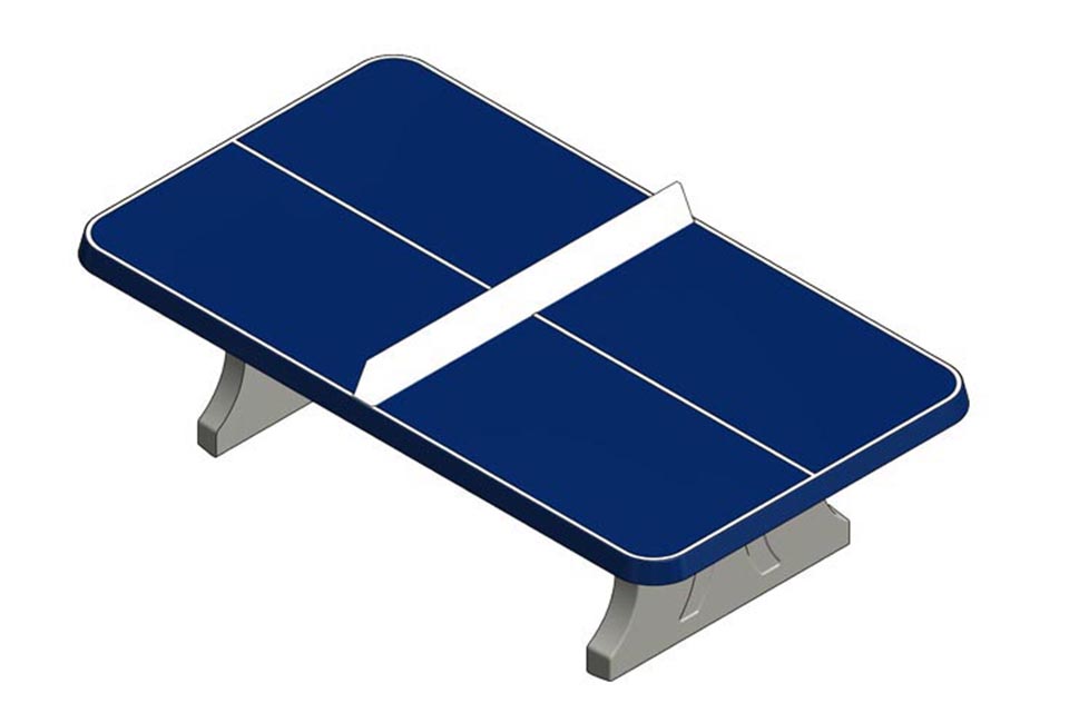Tafeltennistafel beton - blauw