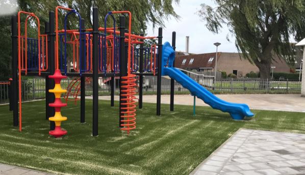 Kunstgras valondergrond voor speeltoestellen