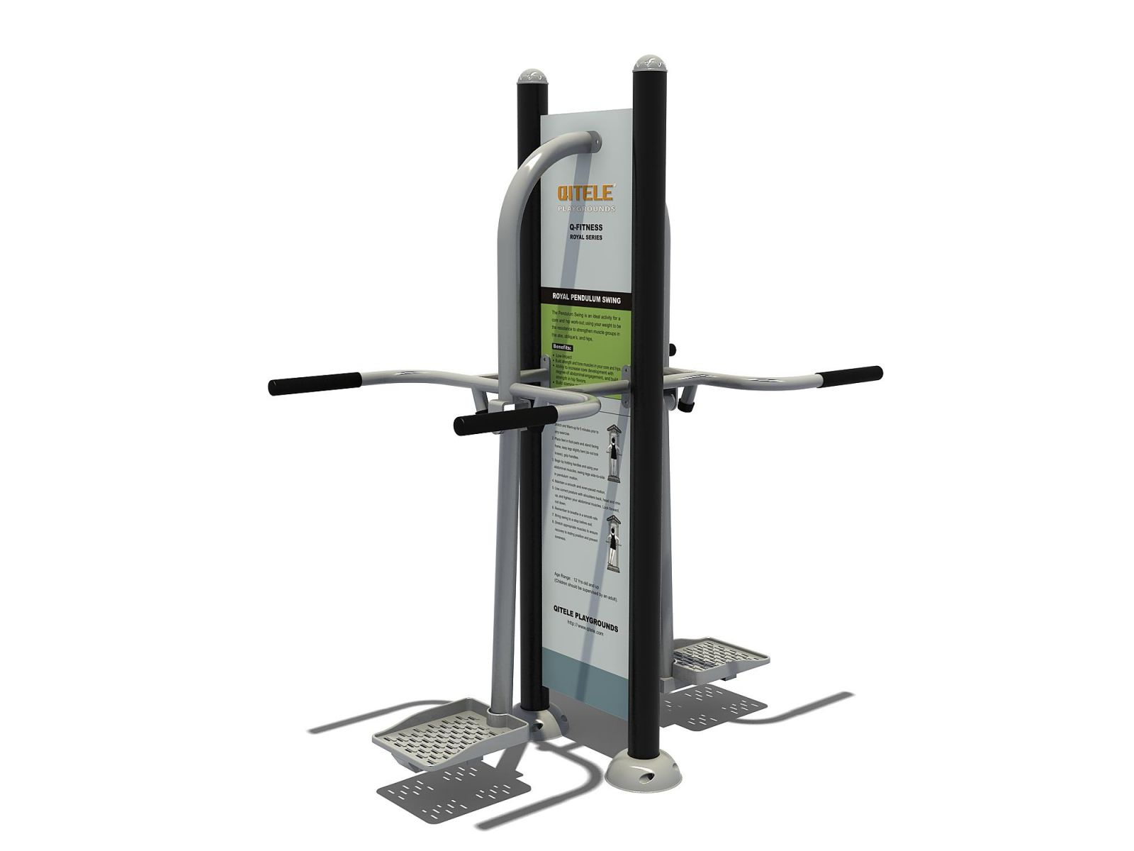 Dubbele heupswing met instructiebord