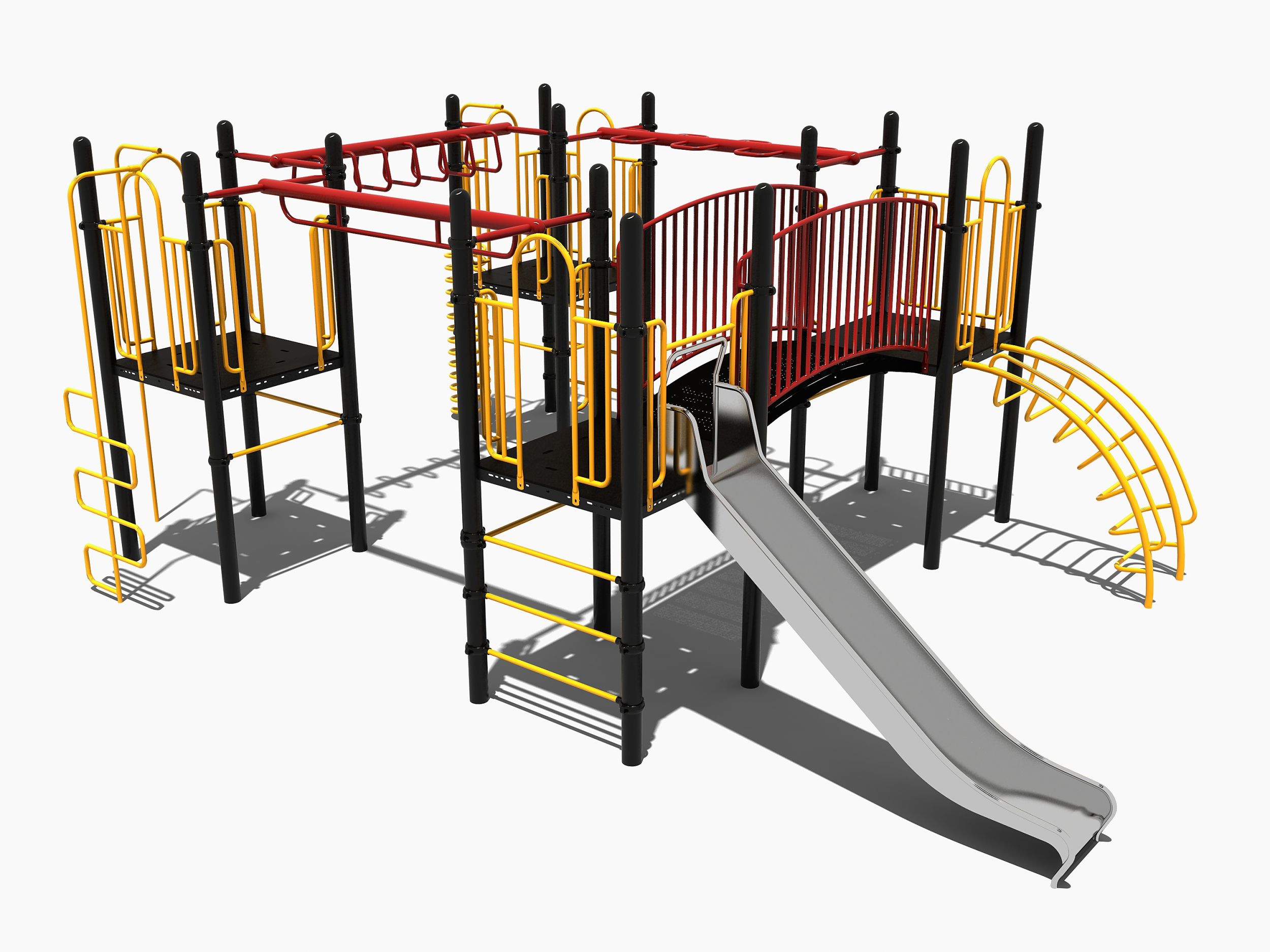 Combinatietoestel met rvs glijbaan en rondgang