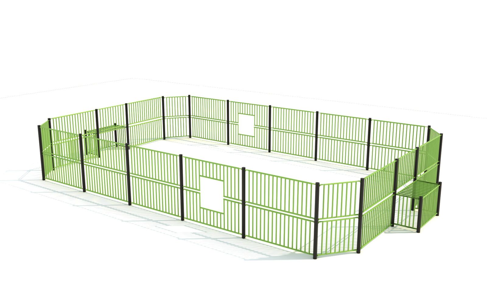 Voetbalkooi met mini goaltjes 7m x 13m - pannakooi - doelen - speelveld - voetbalveld - voetbal - robuust
