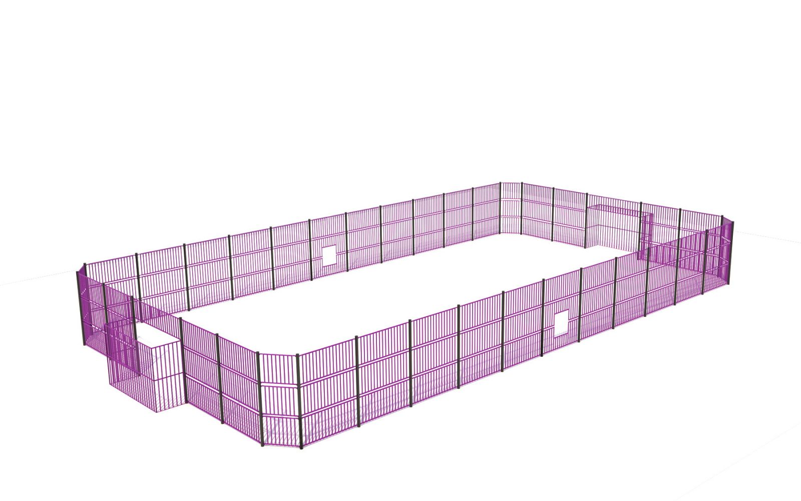 Voetbalkooi met grote goals 13m x 25m - groot - voetbal - sport - speelveld - voetbalveld - robuust - gecertificeerd