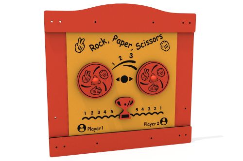 Spel paneel: steen, papier, schaar