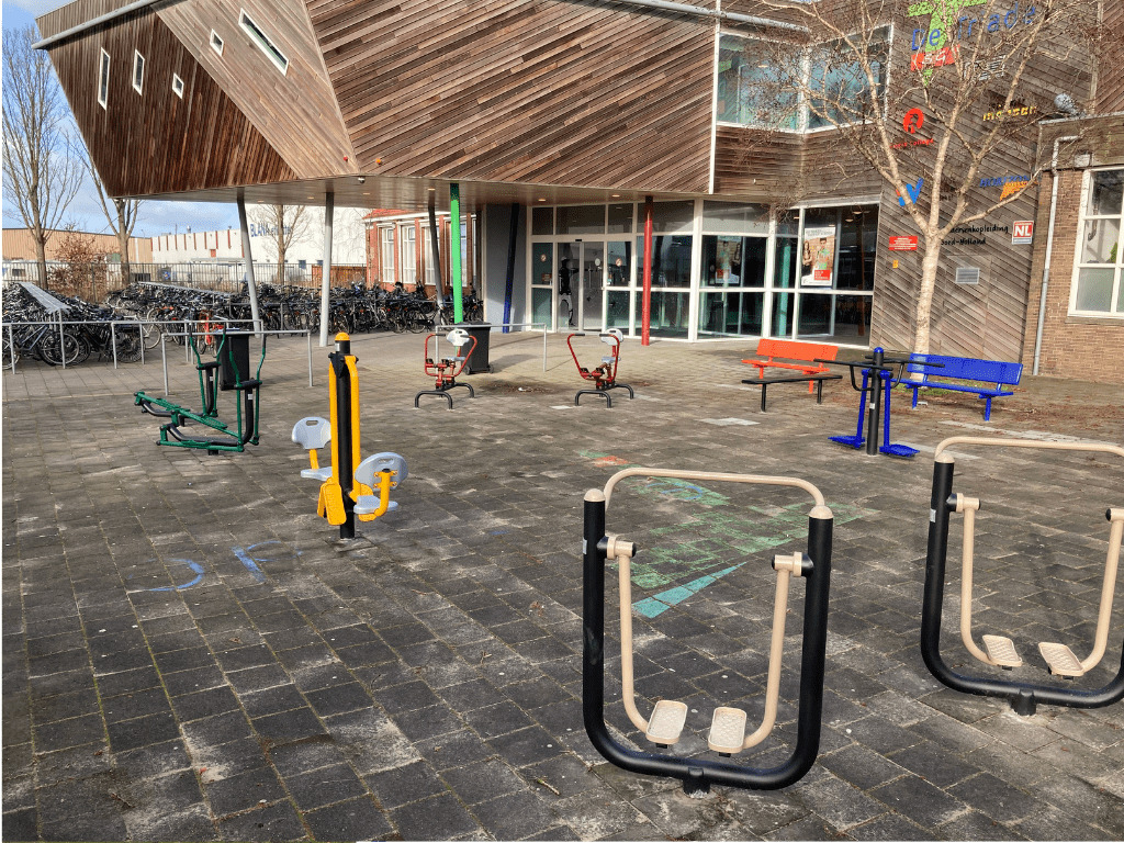 Sporttoestellen bij middelbare scholengemeenschap Triade in Edam