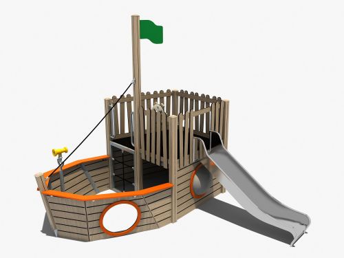 Bootje met glijbaan