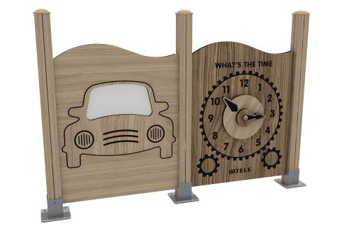 HPL panelen 2 stuks auto en klok