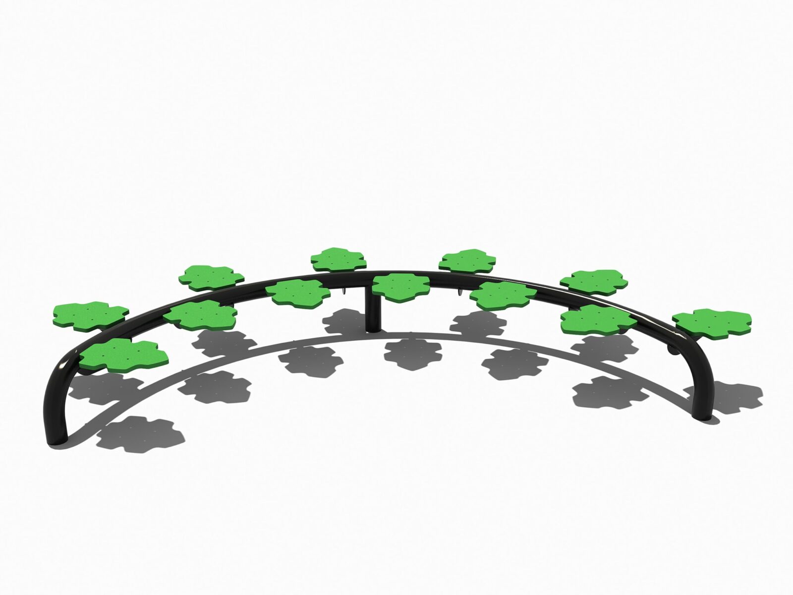 Balanceerbalk met bladeren (halfrond)